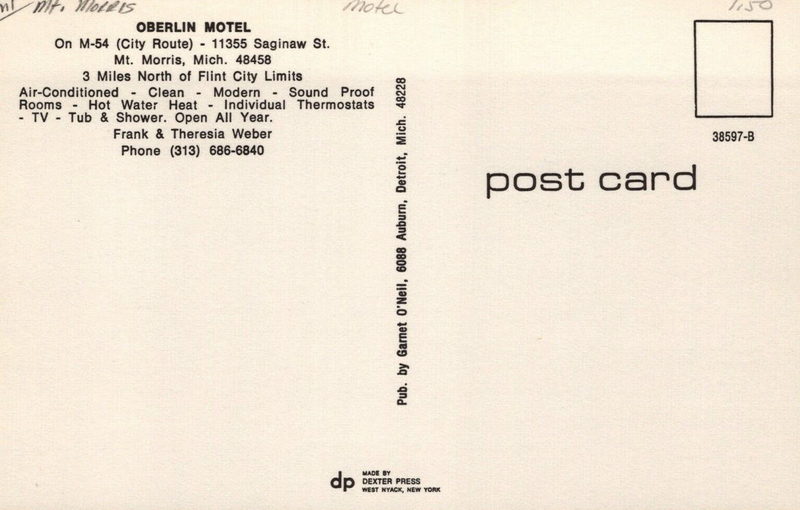 Oberlin Motel - Old Postcard (newer photo)
